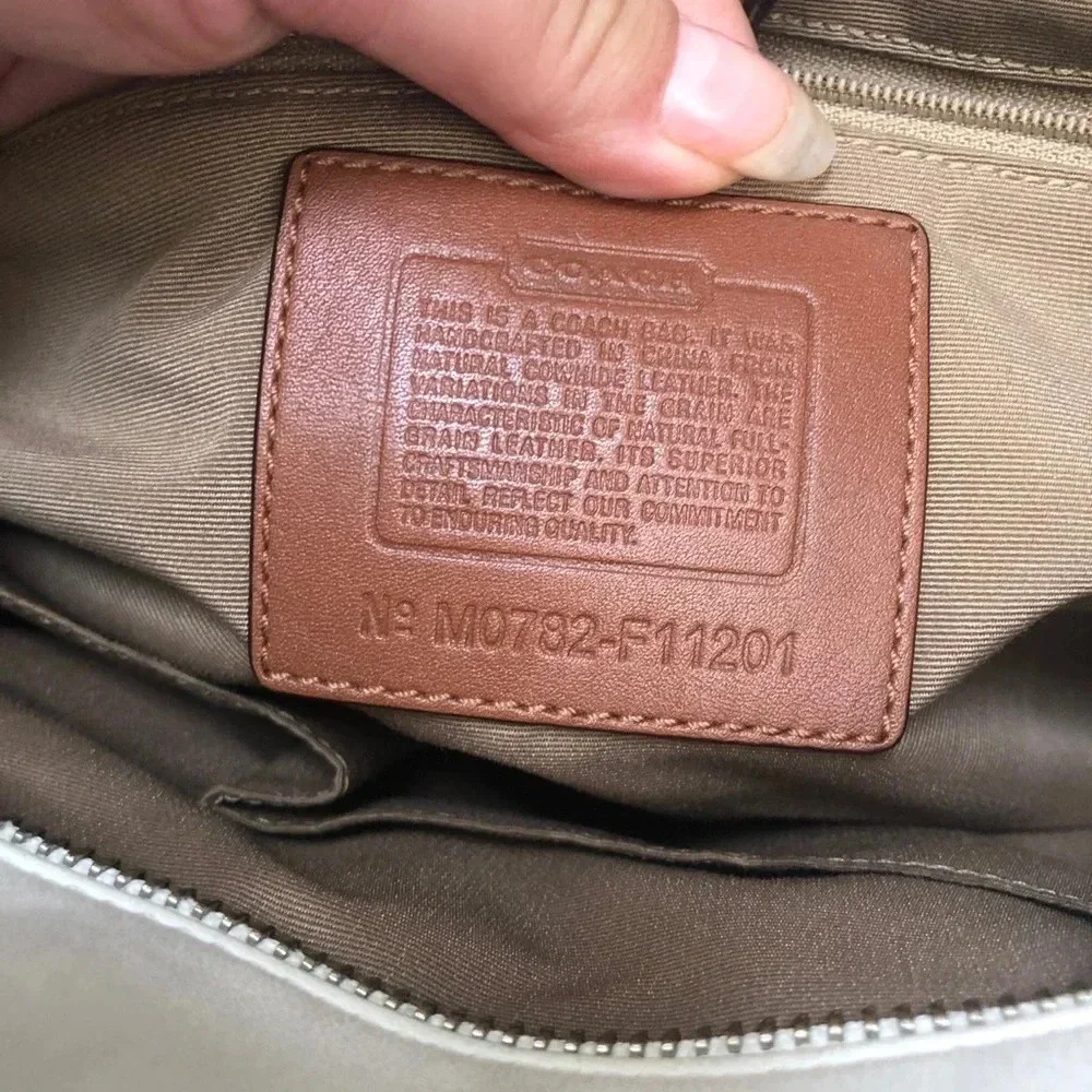 COACH HAMPTON LEATHER SATCHEL